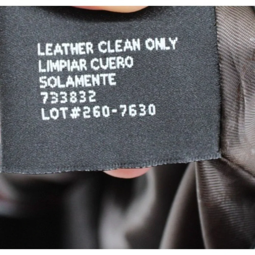 Worthington Brown Leather Jacket Womens‎ XL Button Up Lined Long Sleeve
